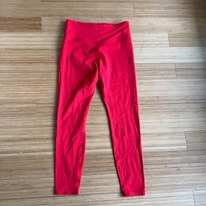 Red Athleta leggings
